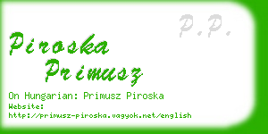 piroska primusz business card